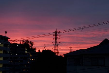 昨日の夕日